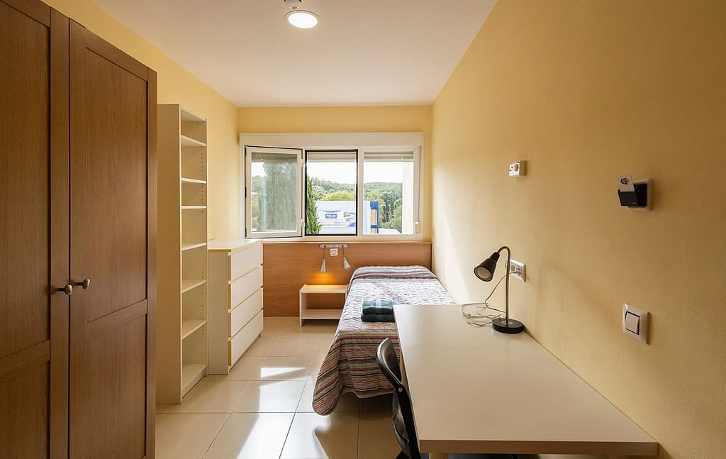 Habitación individual de la residencia SAFA Casablanca